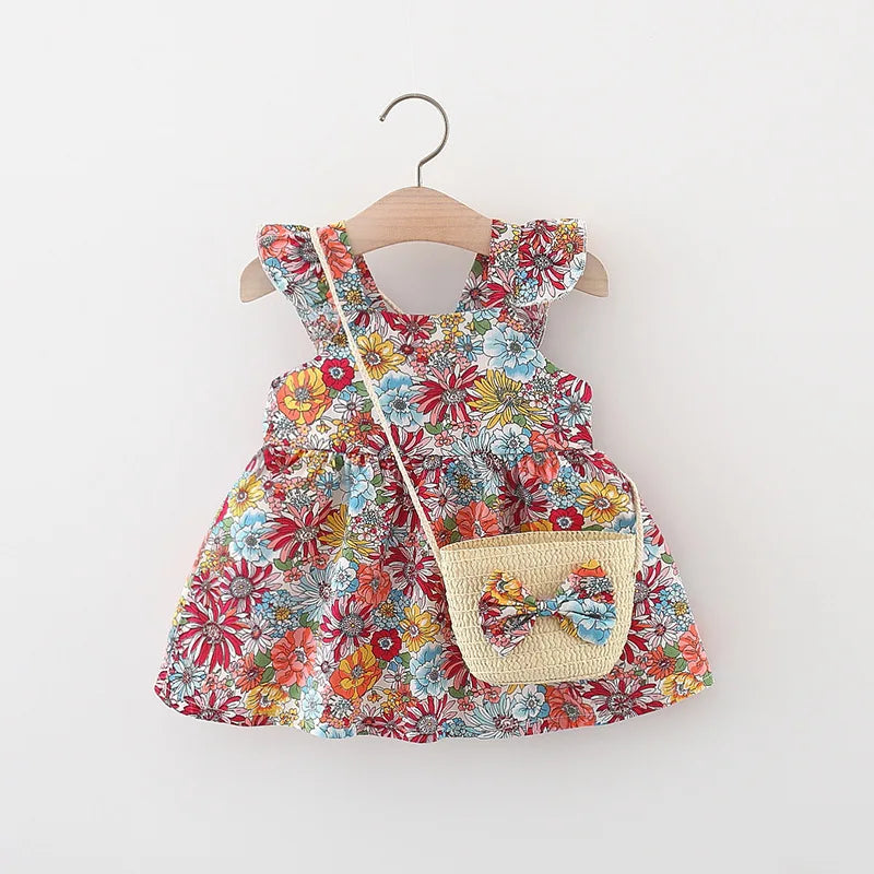 LOLITA vintage dress & Straw bag